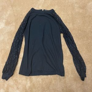 Women’s black long sleeved blouse